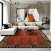 Multi Size Rose
 Pistachio Turquoise Color Hand Tufted Donegal Wool Traditional Oriental Rug